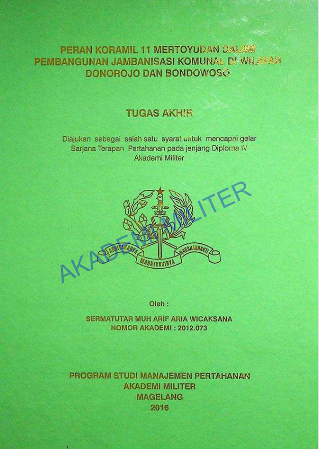 PERAN KORAMIL 11 MERTOYUDAN DALAM PEMBANGUNAN JAMBANISASI KOMUNAL DI WILAYAH DONOROJO DAN BONDOWOSO